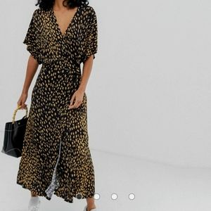 Whistles Exclusive Animal Wrap Print Dress